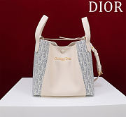 Kitlife Dior Signature Bucket Bag White & Light Blue Oblique 21x19x11cm - 1