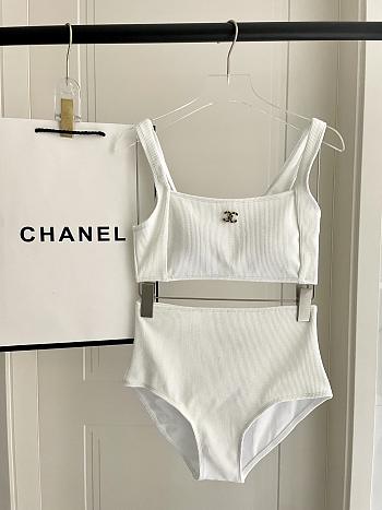 Kitlife Chanel Two-piece Swimsuit White