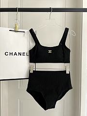 Kitlife Chanel Two-piece Swimsuit Black - 1