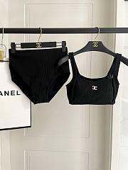 Kitlife Chanel Two-piece Swimsuit Black - 3