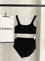Kitlife Chanel Two-piece Swimsuit Black - 6