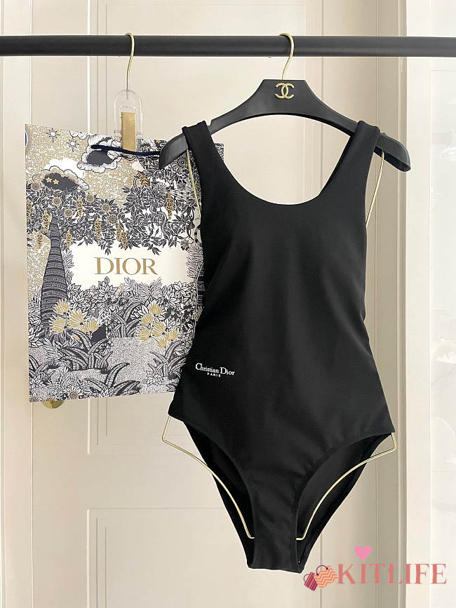 Kitlife Dior One-piece Swimsuit Black - 1