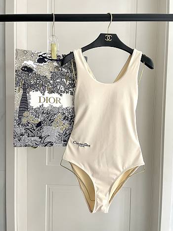 Kitlife Dior One-piece Swimsuit Off White