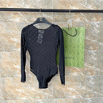 Kitlife Gucci Fabric Swimsuit Black