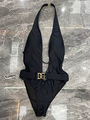 Kitlife Dolce & Gabbana Belt Swimsuit Black - 1