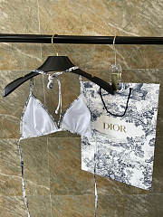 Kitlife Dior One-piece Swimsuit White & Blue - 6
