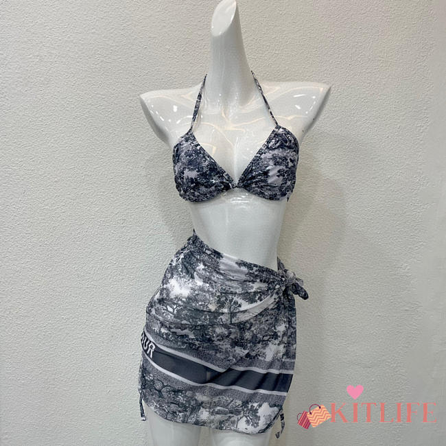 Kitlife Dior One-piece Swimsuit Blue  - 1