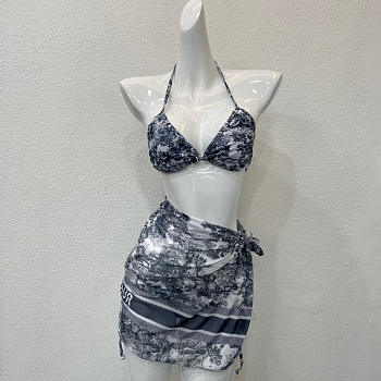 Kitlife Dior One-piece Swimsuit Blue 
