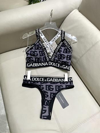 Kitlife Dolce & Gabbana Two-piece Bikini Purple & Black