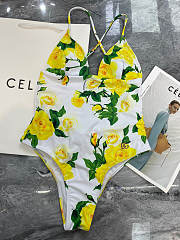 Kitlife Dolce & Gabbana One-piece Swimsuit White & Yellow  - 5