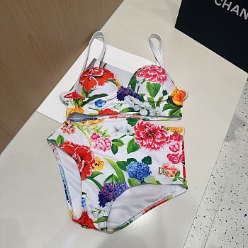 Kitlife Dolce & Gabbana One-piece Swimsuit White & Multicolor