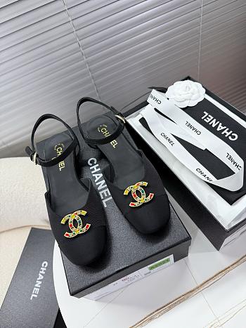 Kitlife Chane Square-toed Sandals Black Multicolor Hardware