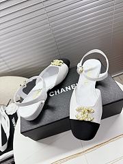 Kitlife Chane Square-toed Sandals Black & White Pearl Hardware - 6