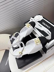 Kitlife Chane Square-toed Sandals Black & White Pearl Hardware - 4