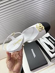 Kitlife Chane Square-toed Sandals Black & White Pearl Hardware - 3