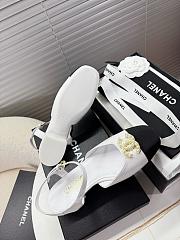 Kitlife Chane Square-toed Sandals Black & White Pearl Hardware - 2