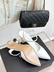 Kitlife Chanel 25ss Pearl Heel High-heeled Sandals White - 6
