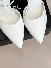 Kitlife Chanel 25ss Pearl Heel High-heeled Sandals White - 5