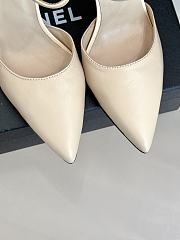 Kitlife Chanel 25ss Pearl Heel High-heeled Sandals Beige - 3