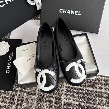 Kitlife Chanel Vintage Kangpeng Ballet Shoes Black & White