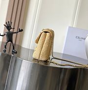 Kitlife Celine Victoire Bag In Raffia With Triomphe Embroderies Bag Natural 115853 23.5x15x8cm - 6