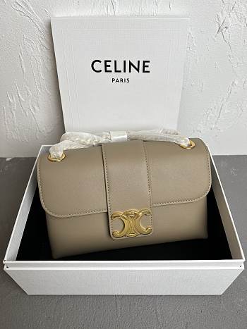 Kitlife Celine Victoire Bag in Beige Calfskin 116592 23.5x14x8cm