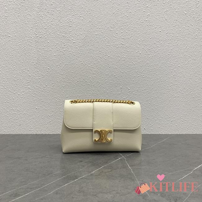 Kitlife Celine Victoire Bag in White Calfskin 116592 23.5x14x8cm - 1