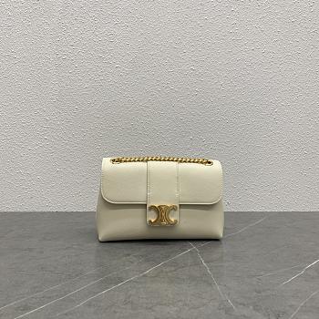 Kitlife Celine Victoire Bag in White Calfskin 116592 23.5x14x8cm