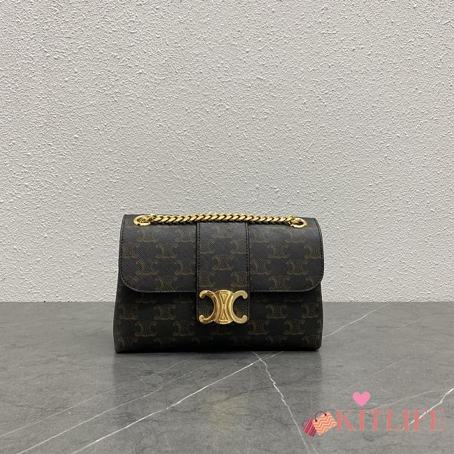 Kitlife Celine Victoire Bag in Triomphe Canvas 116592 23.5x14x8cm - 1