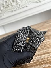 Kitlife Chloe Summer Banana Tote Bag In Black Raffia 33x37x2cm - 3