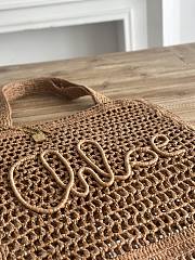 Kitlife Chloe Summer Banana Tote Bag In Beige Raffia 33x37x2cm - 4