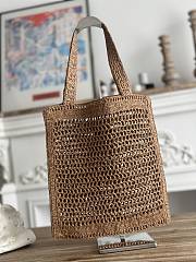Kitlife Chloe Summer Banana Tote Bag In Beige Raffia 33x37x2cm - 3
