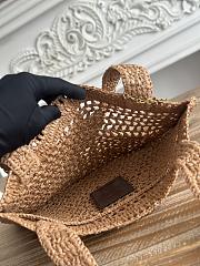 Kitlife Chloe Summer Banana Tote Bag In Beige Raffia 33x37x2cm - 2