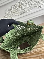 Kitlife Chloe Summer Banana Tote Bag In Green Raffia 33x37x2cm - 2
