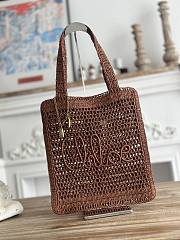 Kitlife Chloe Summer Banana Tote Bag In Brown Raffia 33x37x2cm - 1