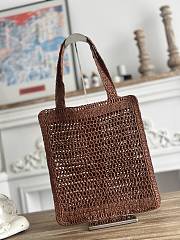Kitlife Chloe Summer Banana Tote Bag In Brown Raffia 33x37x2cm - 6