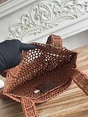 Kitlife Chloe Summer Banana Tote Bag In Brown Raffia 33x37x2cm - 5