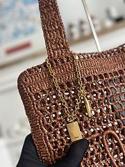 Kitlife Chloe Summer Banana Tote Bag In Brown Raffia 33x37x2cm - 2
