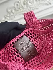Kitlife Chloe Summer Banana Tote Bag In Pink Raffia 33x37x2cm - 2