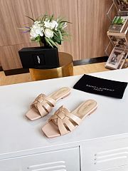 Kitlife Saint Laurent Tribute Sandals In Beige Smooth Leather - 2