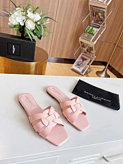 Kitlife Saint Laurent Tribute Sandals In Pink Smooth Leather - 1