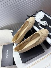 Kitlife Chanel Woven Raffia Ballet Shoes Beige - 3