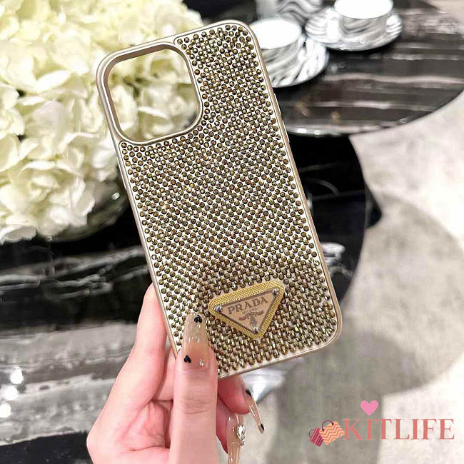 Kitlife Prada Phone Case Silver Diamond Bingbing - 1