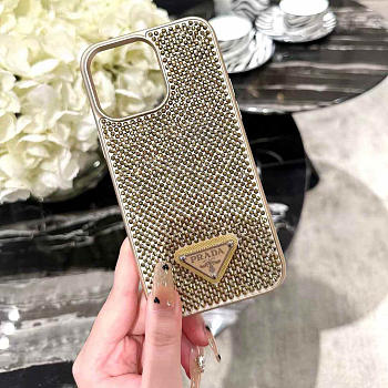Kitlife Prada Phone Case Silver Diamond Bingbing