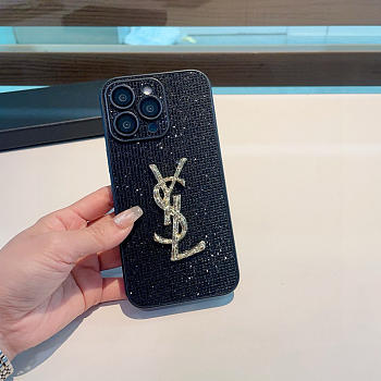 Kitlife Saint Laurent Diamond Phone Case Black