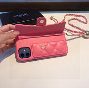 Kitlife Saint Laurent Phone Case Pink Lambskin With Chain - 2