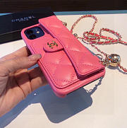 Kitlife Saint Laurent Phone Case Pink Lambskin With Chain - 6