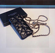Kitlife Saint Laurent Phone Case Black Lambskin With Chain - 4