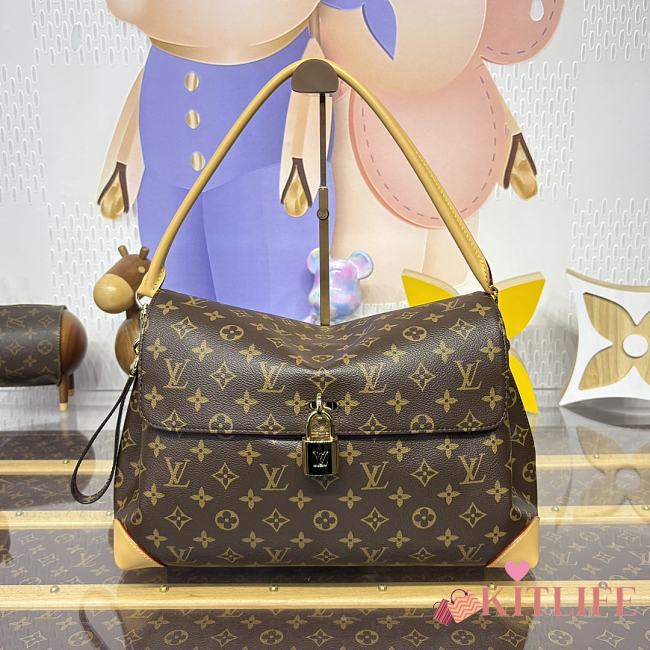 Kitlife Louis Vuitton Hide Away MM Bag Brown Monogram Canvas M14473 36x18x26cm - 1