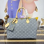 Kitlife Louis Vuitton Speedy Soft 30 Bag Grey Denim M13344 30x17x21cm - 1